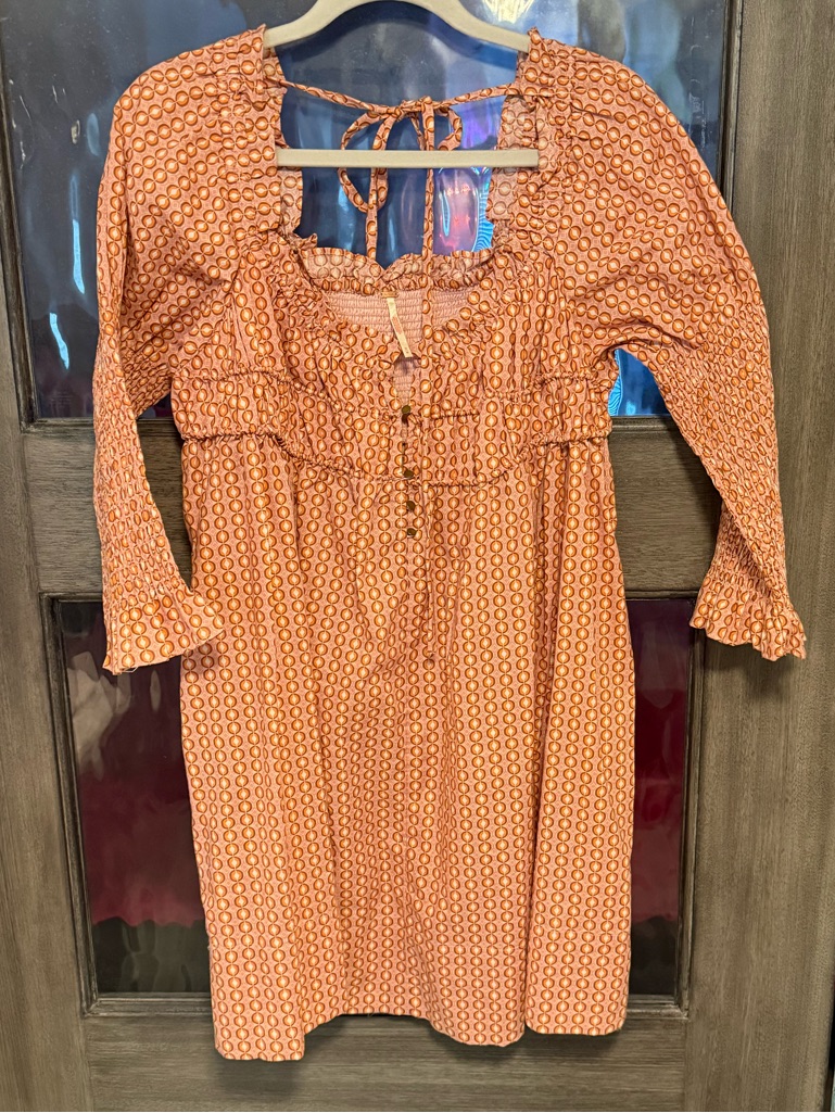 Free People Women's Star Dip Mini Dress Glass Roses Combo Size M